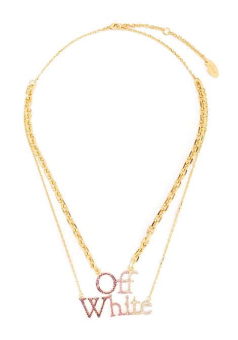 Pav? Necklace With Logo OFF-WHITE | OWOB097S23MET0018400