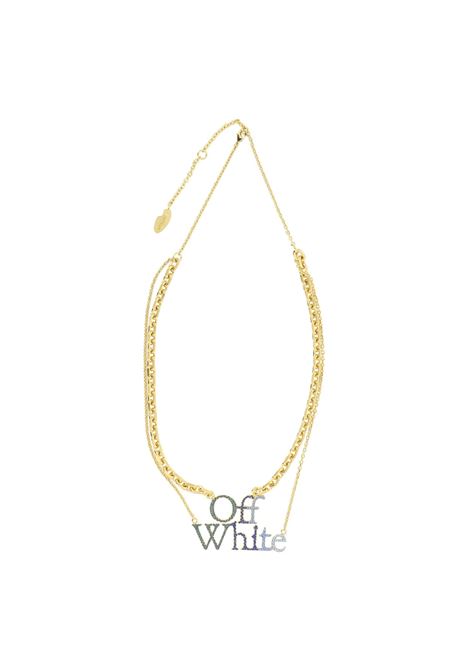 Blue Pav? Necklace With Logo OFF-WHITE | OWOB097S23MET0028445