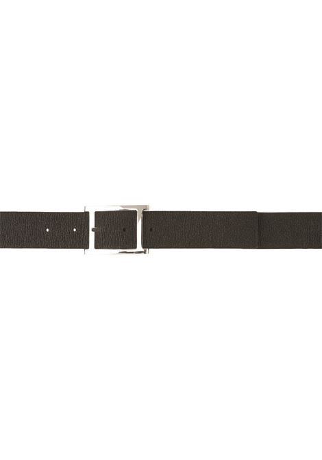 Cintura Chevrette Double Elast In Pelle Nabuccata Nera-Cioccolato ORCIANI | U08126-CDTN+T
