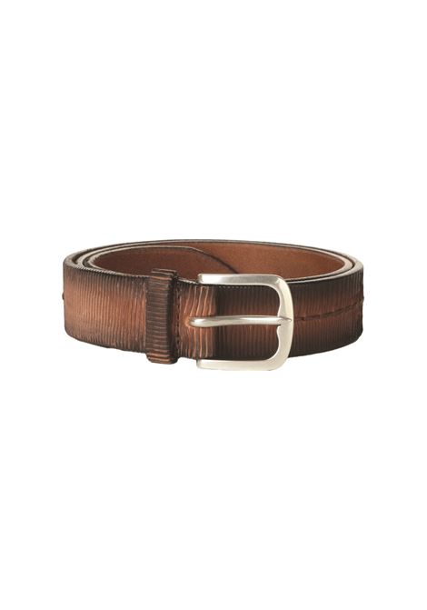 Brown Blade Belt with Stitching ORCIANI | U08174-BLACUO