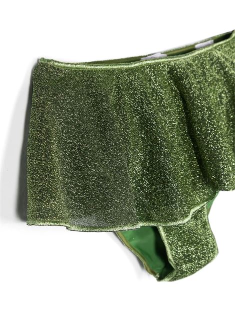 Green Osemini Lumiere Two-Piece Voil? Bikini OSEREE KIDS | LFVS904 G TWO PIECE VOILE-LUREXGREEN