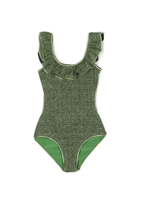Green Osemini Lumiere Maillot Voil? One-Piece Swimsuit OSEREE KIDS | LIVS904 G MAILLOT-LUREXGREEN