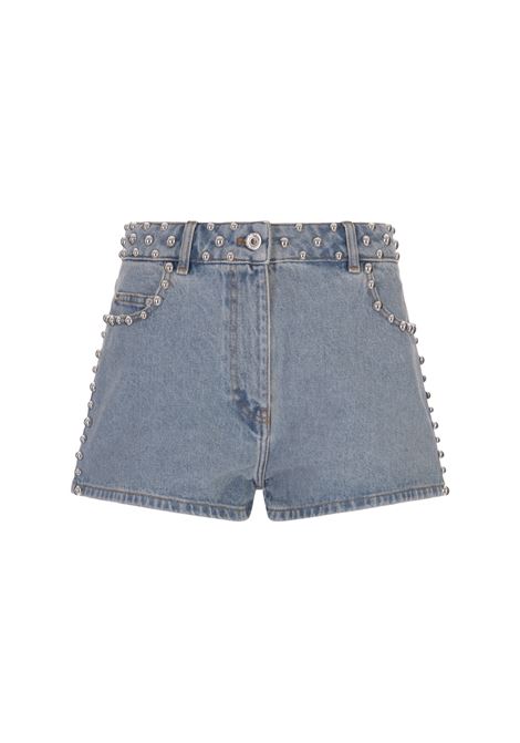 Light Blue Shorts With Studs PACO RABANNE | 23PCPA250C00469P412