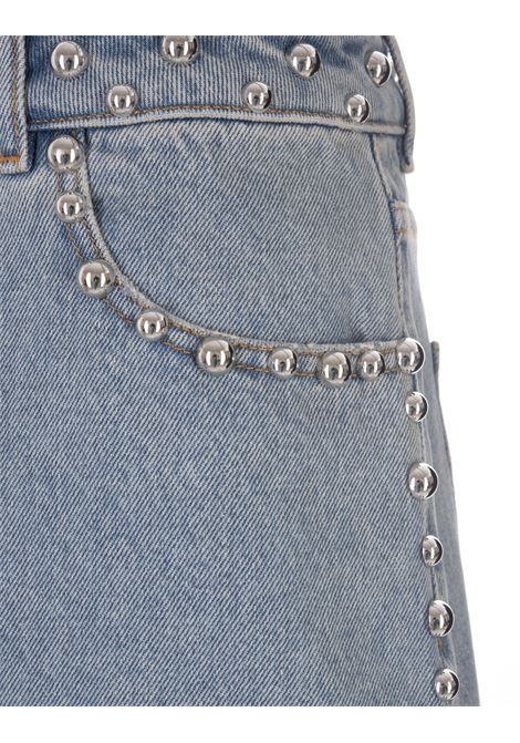 Light Blue Shorts With Studs PACO RABANNE | 23PCPA250C00469P412