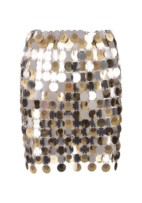 Gold and Silver Sparkling Short Skirt PACO RABANNE | 23PIJU010PS0133M042