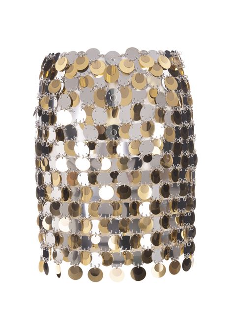 Gold and Silver Sparkling Short Skirt PACO RABANNE | 23PIJU010PS0133M042