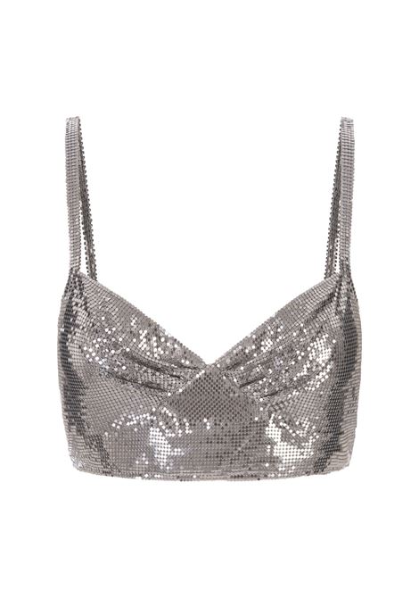 Top Crop In Mesh Argentato PACO RABANNE | 23PITO534MH0159P040