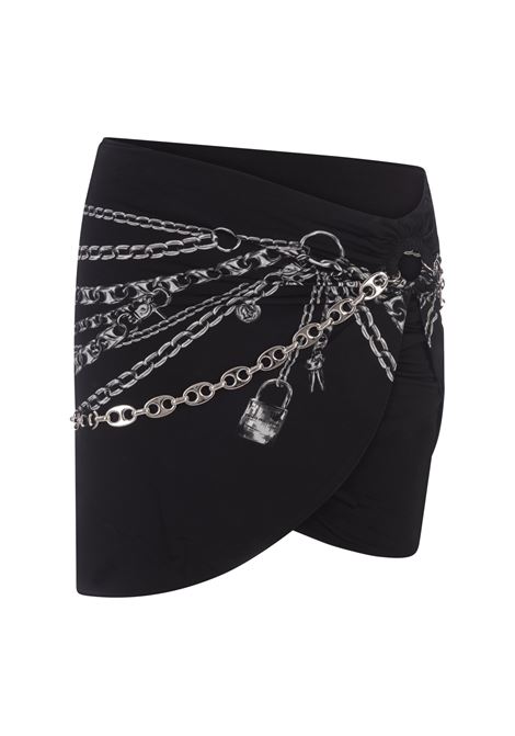 Black Mini Skirt With Chains PACO RABANNE | 23PJJU382VI0269V989