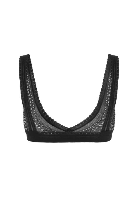 Black Knitted Bra With Studs PACO RABANNE | 23PMLI027ML0217P001