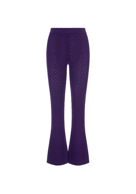 Flared Pants In Purple Knit PACO RABANNE | 23PMPA263ML0224P558