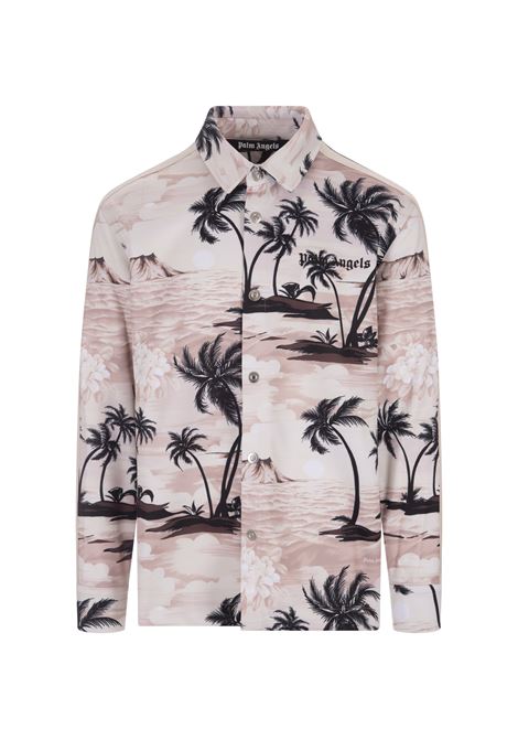Camicia Con Stampa Hawaiian All-Over PALM ANGELS | PMGA104S23FAB0026110