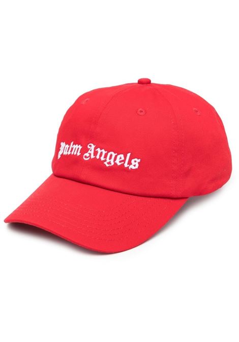 Red Baseball Hat With White Front And Back Logo PALM ANGELS | PMLB003C99FAB0012501