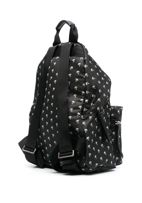 Black Backpack With All-Over Mini Palms PALM ANGELS | PMNB015S23FAB0011001