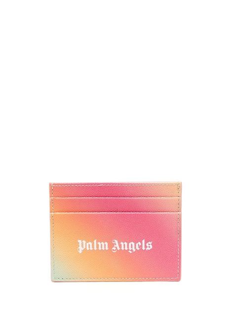Multicoloured Shaded Card Holder With Logo PALM ANGELS | PMND008S23LEA0028401