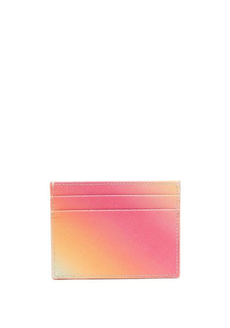 Multicoloured Shaded Card Holder With Logo PALM ANGELS | PMND008S23LEA0028401