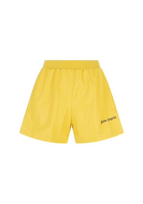 Yellow Sports Shorts With Logo PALM ANGELS | PWCL003S23FAB0011510