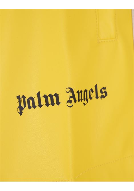 Yellow Sports Shorts With Logo PALM ANGELS | PWCL003S23FAB0011510