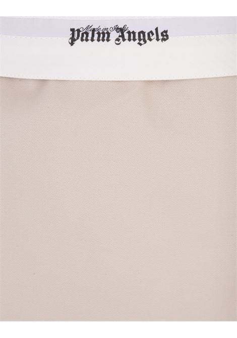 Beige Mini Skirt With Inverted Waist PALM ANGELS | PWCU001S23FAB0016101