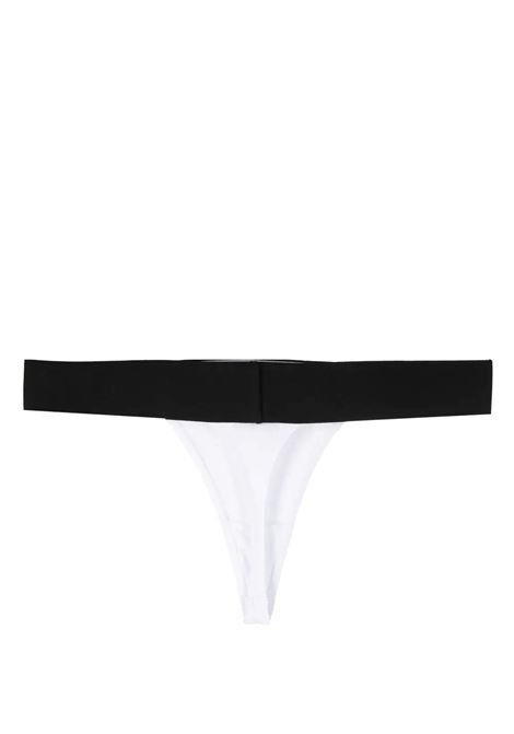 White Thong With Logo Band PALM ANGELS | PWUF001C99FAB0010101