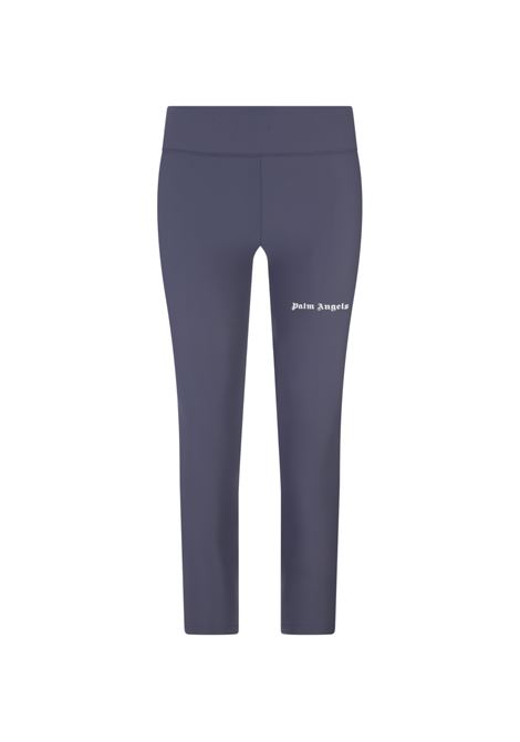 Grey Leggings With Contrast Logo and Side Bands PALM ANGELS | PWVG001C99FAB0020701
