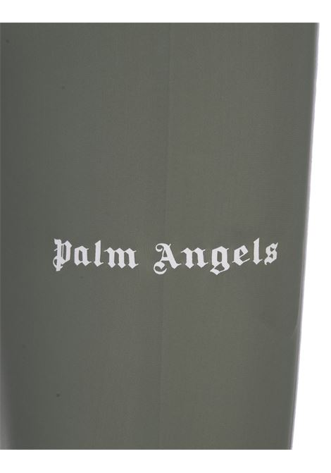 Sage Green Leggings With Contrast Logo and Side Bands PALM ANGELS | PWVG001C99FAB0025301