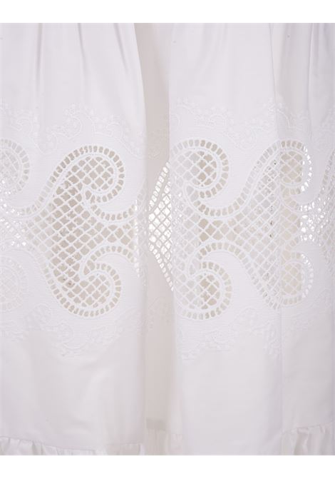 White Embroidered Long Skirt PAROSH | CANDICE-D621080001