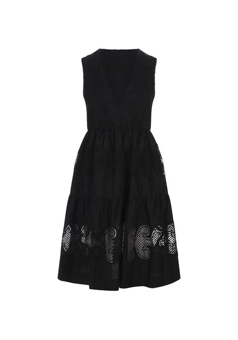 Black Candice Sleeveless Mini Dress PAROSH | CANDICE-D725182013