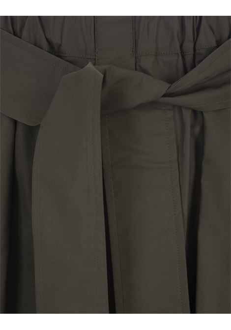 Military Green Long Skirt With Belt PAROSH | COTTON-D620450007