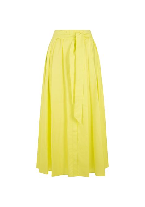 Yellow Long Skirt With Belt PAROSH | COTTON-D620450056