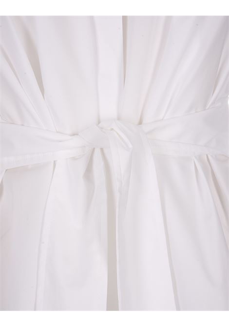 White Mini Dress With Puff Sleeves PAROSH | COTTON-D725176001
