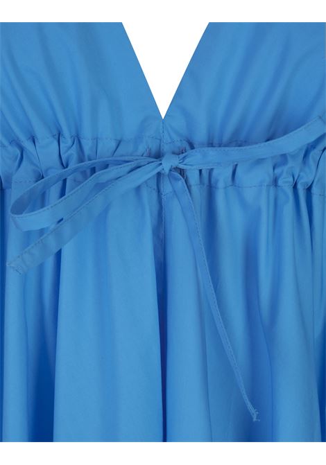 Turquoise V-Neck Long Dress PAROSH | COTTON-D725207032
