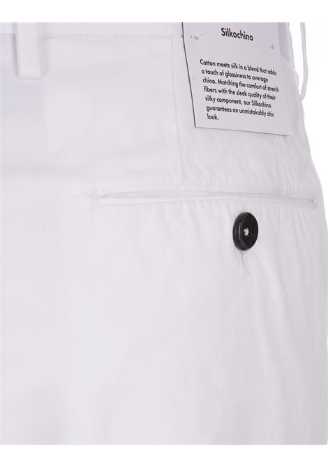 White Silk Blend Slim Fit Trousers PT TORINO | DT01Z00CL1-BB44Y010