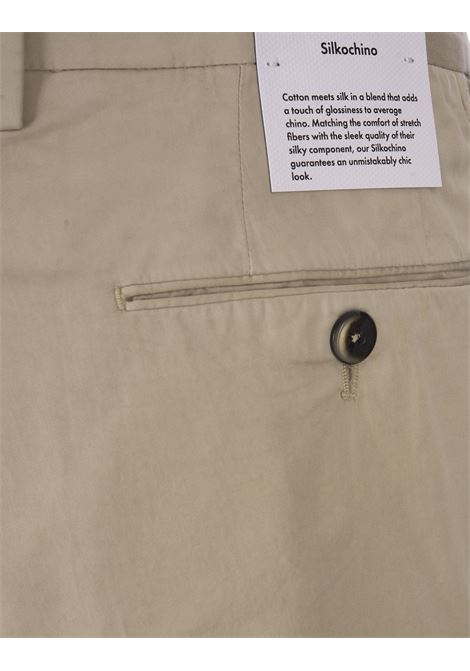 Beige Silk Blend Slim Fit Trousers PT TORINO | DT01Z00CL1-BB44Y041