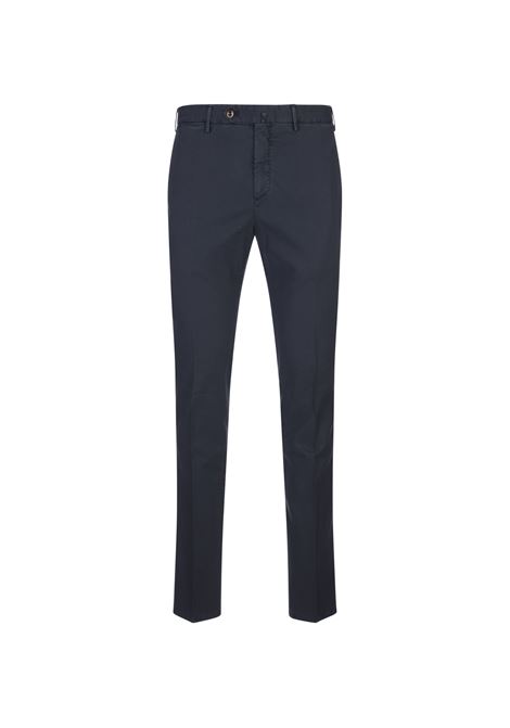 Slim Fit Trousers In Navy Blue Stretch Cotton PT TORINO | VT01Z00CL1-NU62N385
