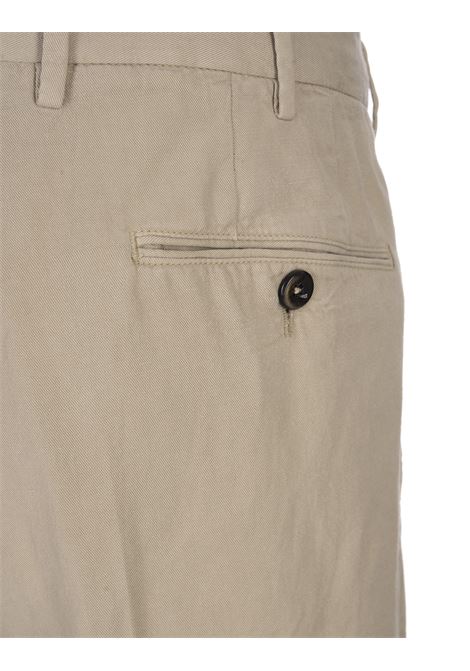 Beige Linen Blend Slim Fit Trousers PT TORINO | VT01Z00CL1-PU31Y020