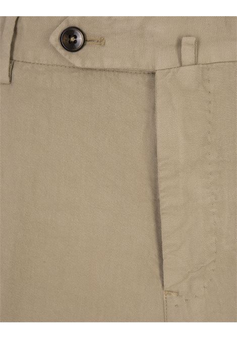 Dark Beige Linen Blend Slim Fit Trousers PT TORINO | VT01Z00CL1-PU31Y041