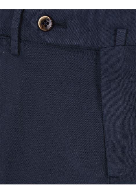 Pantalone Slim Fit In Misto Lino Blu Navy PT TORINO | VT01Z00CL1-PU31Y383