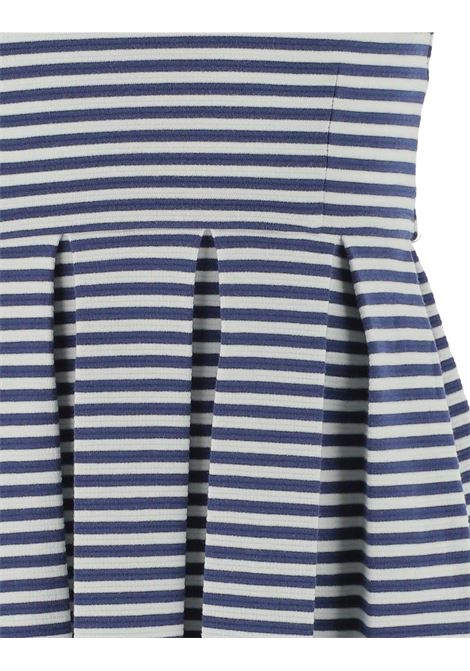 Blue Striped Ottoman Ribbed Dress RALPH LAUREN KIDS | 311-901061001