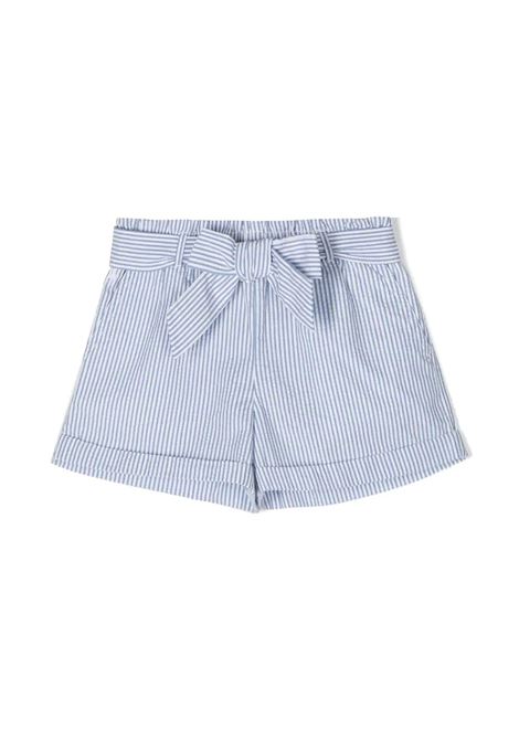 Paper-Bag Shorts In Light Blue Striped Seersucker RALPH LAUREN KIDS | 311-901704001
