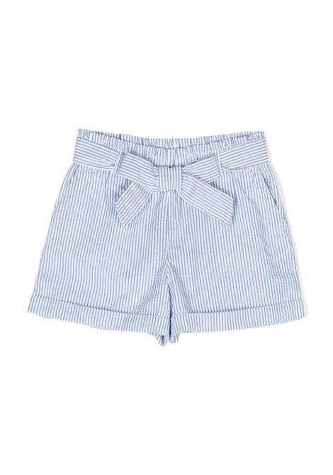 Paper-Bag Shorts In Light Blue Striped Seersucker RALPH LAUREN KIDS | 312-901704001