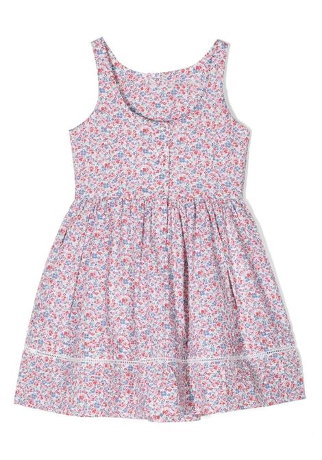 Pink Flower Seersucker Dress With Culotte RALPH LAUREN KIDS | 312-901741001