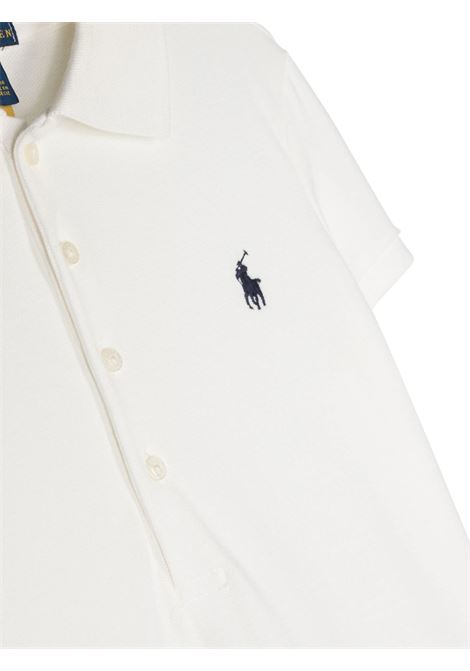 White Polo Style Teen Dress With Pleated Skirt RALPH LAUREN KIDS | 313-862334004