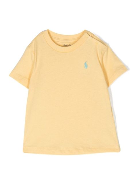 Yellow T-Shirt With Light Blue Pony RALPH LAUREN KIDS | 320-832904002