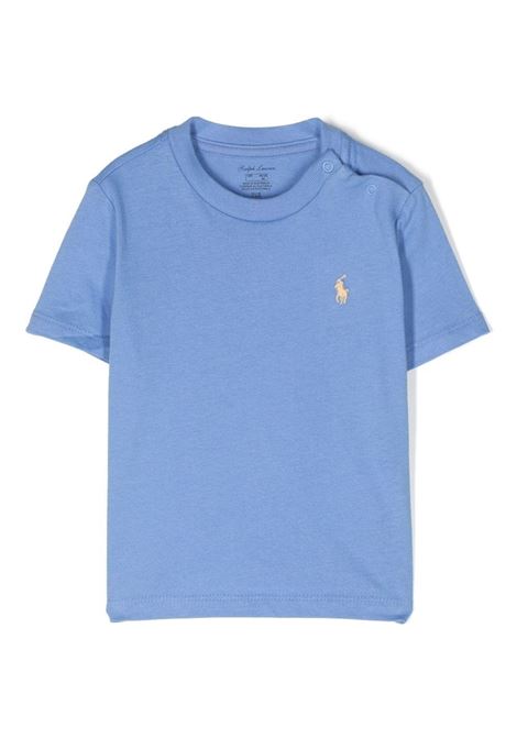 T-Shirt Azzurro Con Pony Giallo RALPH LAUREN KIDS | 320-832904093