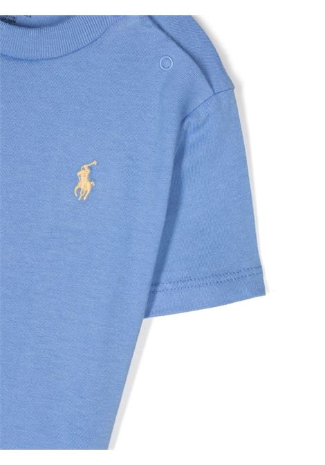 T-Shirt Azzurro Con Pony Giallo RALPH LAUREN KIDS | 320-832904093
