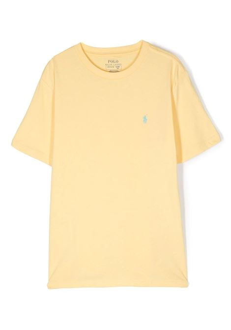 Yellow T-Shirt With Light Blue Pony RALPH LAUREN KIDS | 322-832904002