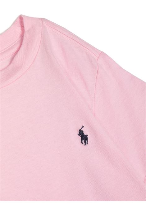 T-Shirt Rosa Con Pony Blu Navy RALPH LAUREN KIDS | 322-832904040