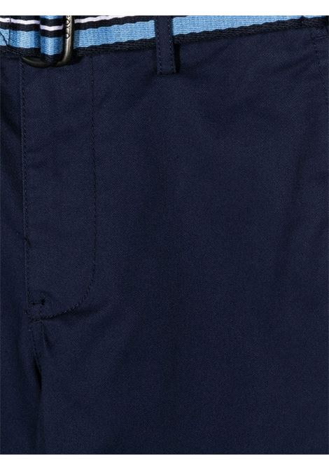 Shorts In Navy Blue Stretch Chino With Belt RALPH LAUREN KIDS | 323-863960003