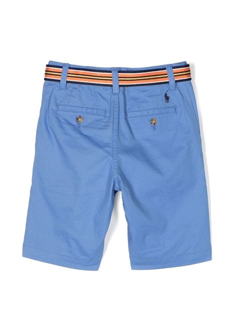 Shorts In Light Blue Stretch Chino With Belt RALPH LAUREN KIDS | 323-863960012