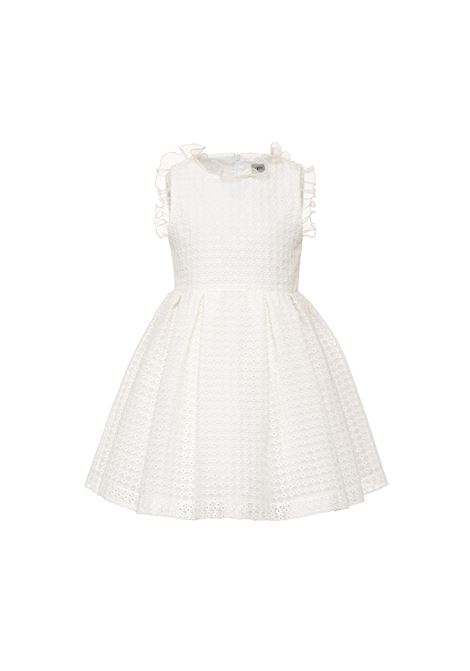 White Sleeveless Dress With Ruffles SIMONETTA | SS1B42-U0074100